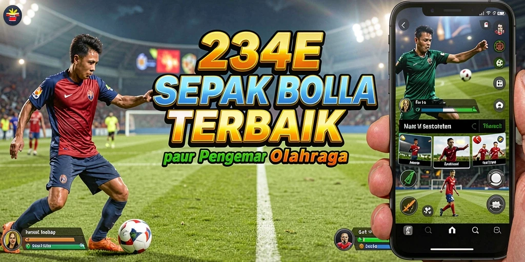 Screenshot utama menampilkan inti dari permainan sepak bola yang realistis.