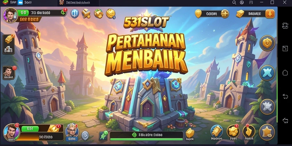 Tampilan gameplay menara dalam 531SLOT yang menegangkan dan strategis.