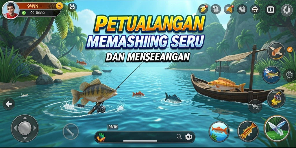 Tangkapan ikan yang memukau dalam gameplay 9WIN.