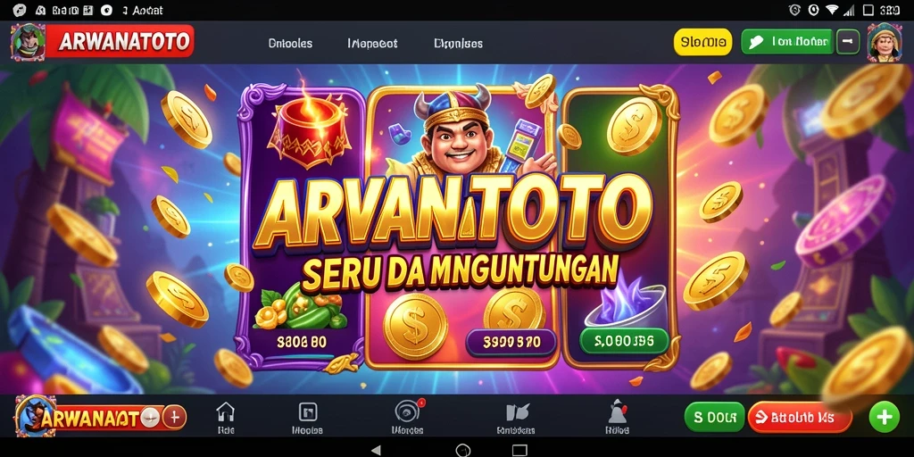 Tampilan menarik dari gameplay dalam ARWANATOTO yang seru.