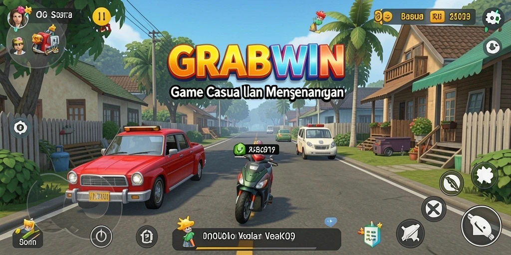 Screenshot utama GRABWIN menampilkan gameplay yang seru dan interaktif.