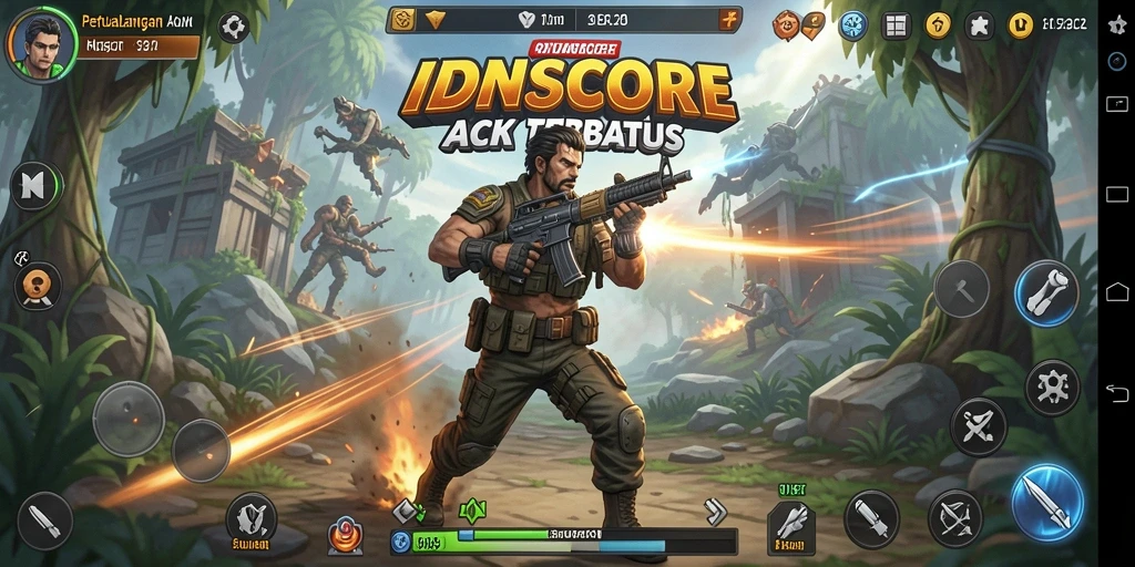 Screenshot menunjukkan aksi seru dalam permainan IDNSCORE.