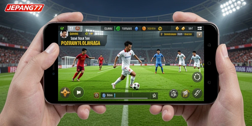Gameplay menarik yang menampilkan aksi pertandingan sepak bola.
