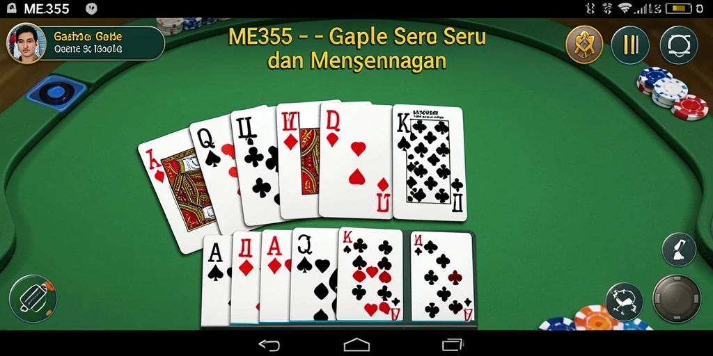 Screenshot gameplay ME355 menampilkan keseruan bermain Gaple.
