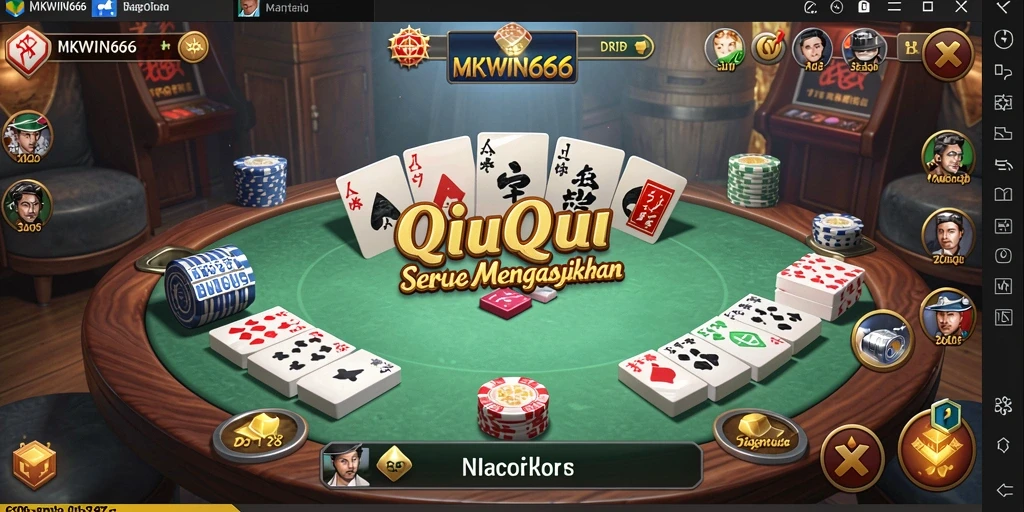 Tampilan gameplay QiuQiu yang mendebarkan dan interaktif.