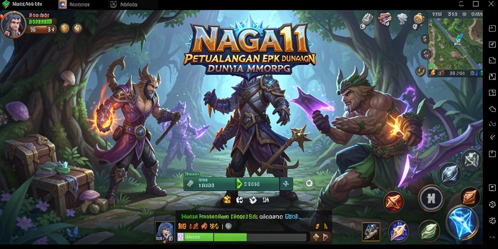 Tampilan gameplay menarik dari NAGA11 di dunia MMORPG.