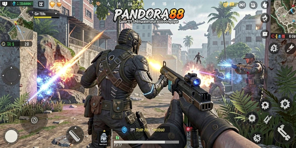 Screenshot menunjukkan aksi mendebarkan dalam PANDORA88.