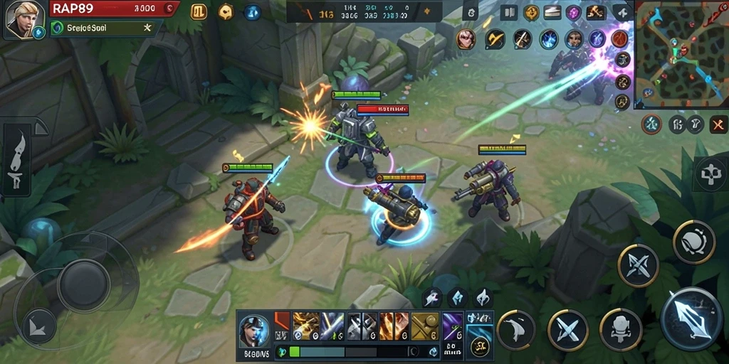 Screenshot gameplay menarik dari RAP89 yang menunjukkan strategi SLG.