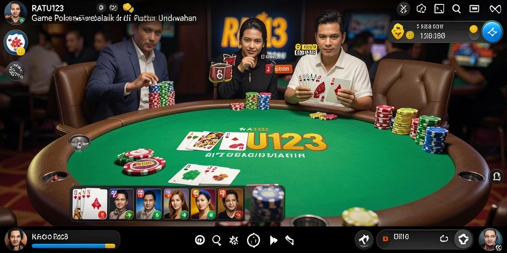 Tampilan menarik dari gameplay Poker di RATU123.