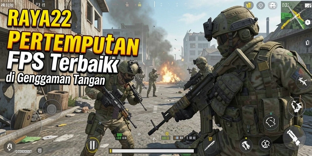 Gameplay RAYA22 yang intens dan penuh aksi dalam mode FPS.
