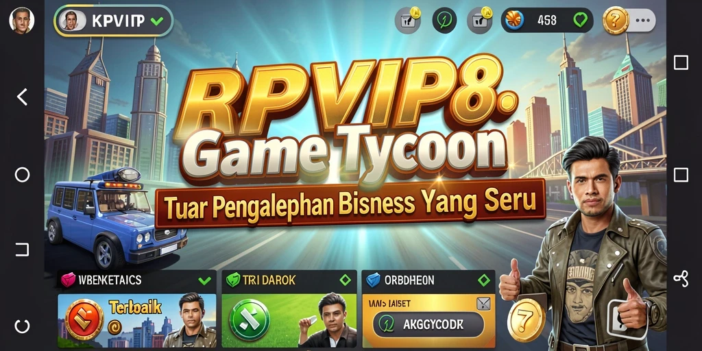 Tampilan menarik dari gameplay RPVIP8 yang menyajikan pengalaman Tycoon.