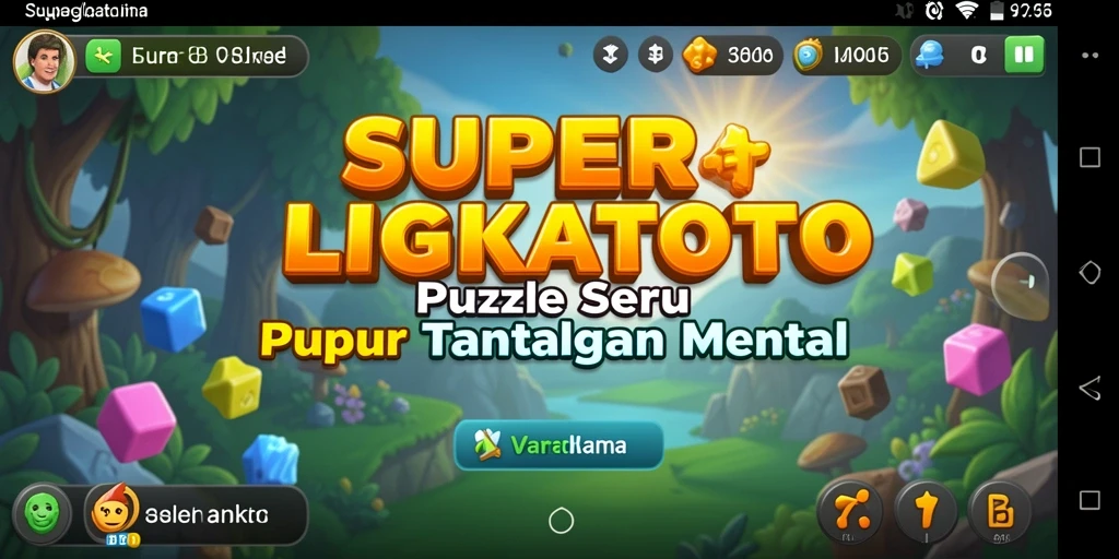 Screenshot gameplay SUPERLIGATOTO dengan berbagai tantangan Puzzle.