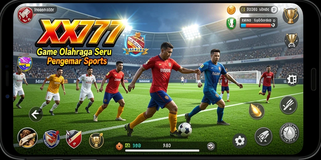 Tangkapan layar menunjukkan aksi seru dalam game olahraga XXX777.